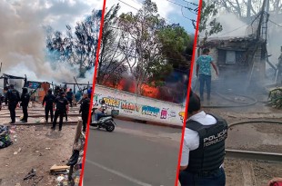 #Video: Incendio arrasa con cinco hogares en “Casitas de Cartón” de #Nezahualcóyotl