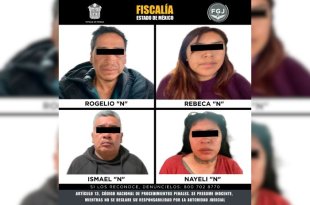 Nayeli “N”, Rebeca “N”, Rogelio “N” e Ismael “N” fueron detenidos por su posible participación en un caso de feminicidio en grado de tentativa en Huixquilucan.