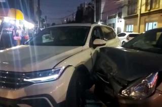 Un choque registrado sobre Venustiano Carranza casi esquina con Paseo Tollocan