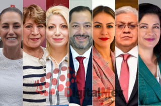 Claudia Sheinbaum, Delfina Gómez, Macarena Montoya, Francisco Vázquez, Mónica Chávez, Cristóbal Castañeda, Martha Hilda González