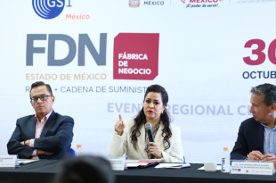 Laura González Hernández en la conferencia de Fábrica de Negocio en Toluca
