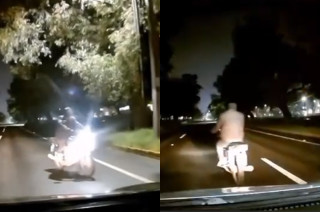 Motociclista implicado en el intento de asalto a la conductora de DiDi en Paseo Tollocan