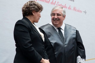 Delfina Gómez y Ricardo Sodi resaltaron la importancia de la justicia en la ceremonia.