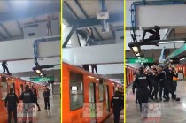 #Video: Hombre intenta lanzarse de estructura del metro Constitución de 1917