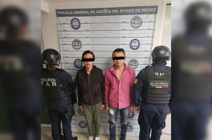 Aldebarán “N” de 37 años y Karla “N” de 28 años, fueron trasladados ante la autoridad competente a fin de determinar su situación jurídica.