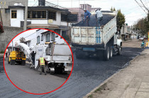 La obra se ejecuta en el tramo que conecta las vialidades 5 de Mayo y Miguel Hidalgo, en San Pablo Autopan, conocido como el camino al Tejocote.