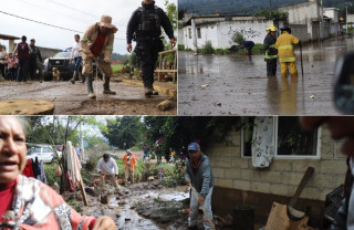 Las fuertes precipitaciones de este viernes causaron importantes afectaciones en viviendas de las comunidades de Tlacuitlapa y Ahuatenco.