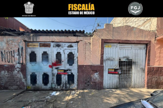 El inmueble ubicado en la colonia Jardines del Tepeyac, en Ecatepec, quedó asegurado por la Fiscalía del Estado de México