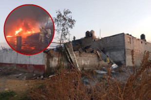 Explosión en una vivienda de Texcoco, donde presuntamente se fabricaba pirotecnia de manera clandestina