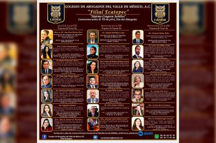 El Colegio de Abogados del Valle de México, Filial Ecatepec, realizará su Séptimo Congreso Jurídico del 13 al 15 de julio en modalidad virtual y con registro gratuito.