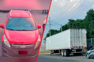 Una caja de tráiler robada y un automóvil Chevrolet Spark con reporte de robo fueron asegurados. 