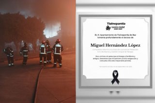 El gobierno municipal de Tlalnepantla expresó sus condolencias a familiares y compañeros del bombero fallecido tras participar en la atención del incendio en Quimitec.