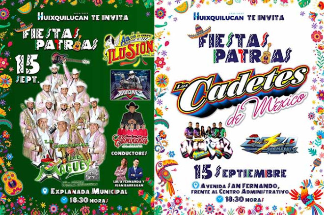 El Gobierno de Huixquilucan invita al festejo de las “Fiestas Patrias 2025”, que se llevará a cabo este lunes 15 de septiembre en cuatro sedes.