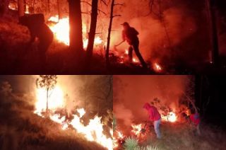 Hace unos días se suscitó otro incendio también en las faldas del volcán, por lo que las autoridades continúan alertas.