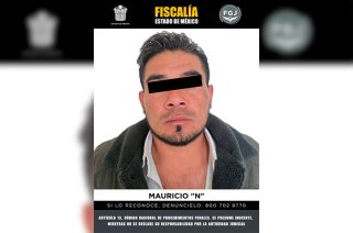 Mauricio “N” fue detenido por elementos de la Fiscalía mexiquense en la comunidad de Cieneguillas, municipio de Almoloya de Juárez.