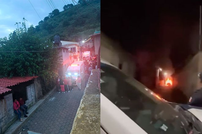 Personal de Protección Civil se movilizó a la zona tras el reporte de la balacera en San Matías Cuijingo.