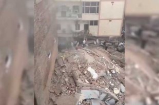 Video: Derrumbe de residencia estudiantil en Nueva Delhi deja cinco alumnos muertos