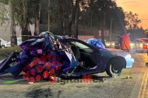 En el choque también estuvo involucrado un Dodge Challenger con placas de Tamaulipas
