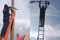 Los 10 equipos fueron retirados de la vía pública y postes de luz.