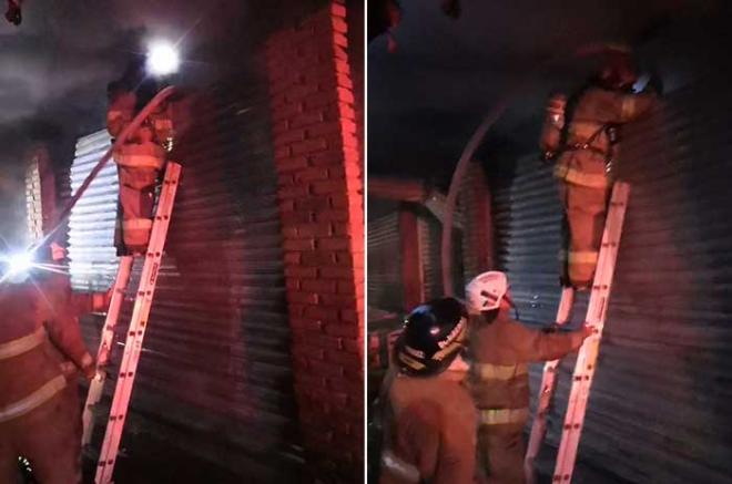 #Video: Se registra incendio en un local del mercado de Metepec