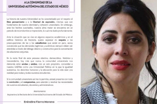 Eréndira Fierro compartió su postura a través de un comunicado difundido en redes sociales