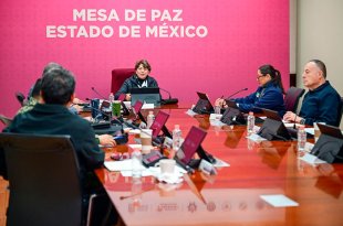 Delfina Gómez Álvarez informó los resultados de la Policía Cibernética durante la Mesa de Paz, donde destacó la importancia de denunciar los intentos de extorsión en Edoméx.