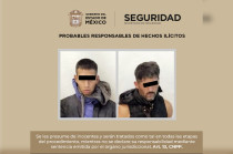  los oficiales detuvieron a Pedro “N” de 45 años y Brayan “N” de 28 años, quienes fueron trasladados a la agencia del ministerio público correspondiente. 