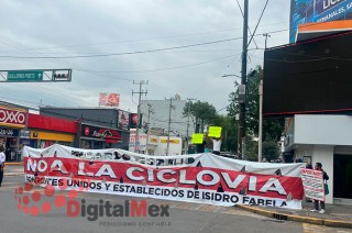 Se trata de comerciantes que se oponen a la instalación de una ciclovía en la zona.