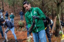 El dirigente estatal del PVEM, José Alberto Couttolenc Buentello, destacó la participación del partido en la Jornada Nacional de Reforestación.