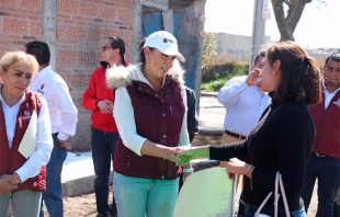 Supervisa Gaby Gamboa avance de obra en San Gaspar Tlahuelilpan