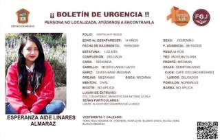 Aide tiene como señas particulares un lunar al costado izquierdo de su boca