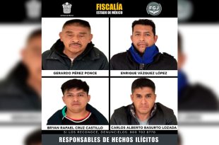 Enrique Vázquez López, Carlos Alberto Basurto Lozada, Gerardo Pérez Ponce y Bryan Rafael Cruz Castillo fueron ingresados a un Centro Penitenciario de la zona.