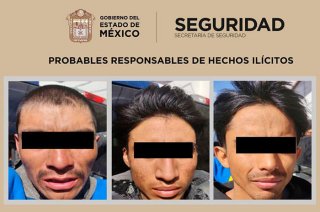 Tres hombres fueron detenidos durante un operativo coordinado entre elementos de la SSEM y la Policía Municipal de Toluca.