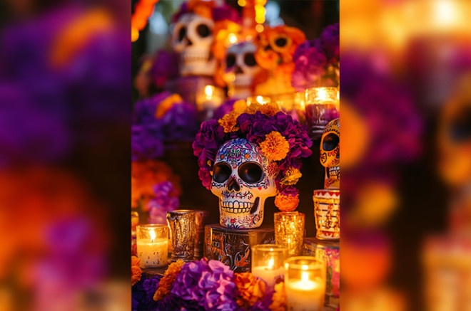 Altar Día de Muertos en México.