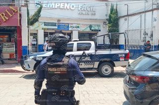 Un asalto a una casa de empeño ubicada sobre avenida Hidalgo generó una movilización de corporaciones de seguridad en el centro de Teotihuacán.