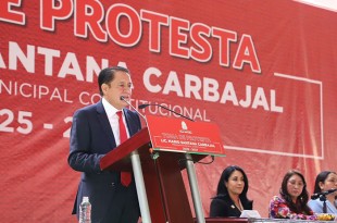 Con emoción Mario Santana Carbajal, agradeció la oportunidad que le brinda el pueblo de Villa Victoria