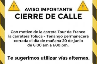 Por el momento se informó que podría concluir el cierre hasta las 15:00 horas