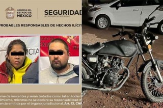 En el lugar, se detuvo a María “N” y Alejandro “N” de 27 y 28 años, respectivamente, por su probable responsabilidad en el delito de encubrimiento por receptación y delitos contra la salud.