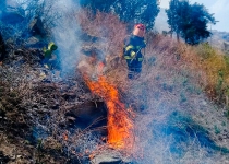 Sofocan Bomberos de Toluca incendio en cerro de Santa Cruz Atzcapotzaltongo