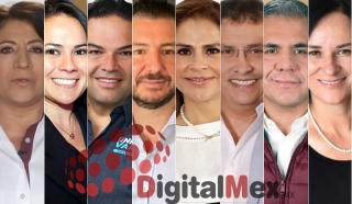 Delfina Gómez, Alejandra del Moral, Enrique Vargas, Elías Rescala, Karla Aguilar Talavera, Mario Cervantes Palomino, Fernando Vilchis