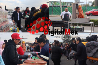 Familias y niñas y niños participaron en la posada altruista realizada en Metepec