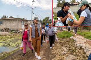 Alcaldesa Erika Olea recorre San Pedro Tlaltizapán para atender a familias afectadas por lluvias.