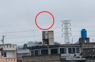 Objeto de apariencia esférica captado en el cielo de Calimaya.