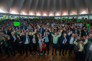 Pepe Couttolenc durante la presentación de su Primer Informe Legislativo en Toluca