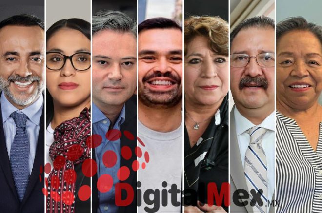 Fernando Flores, Nancy Nápoles, Aurelio Nuño, Jorge Álvarez Máynez, Delfina Gómez, Reginaldo Sandoval, Trinidad Franco