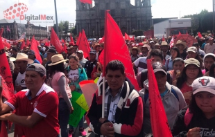 Colapsan antorchistas centro de Toluca; desbordan circulación