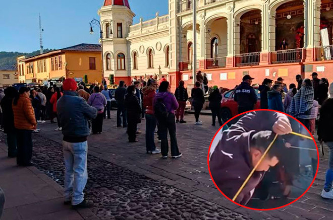 Video: Vecinos de El Oro amarran a funcionarios en protesta