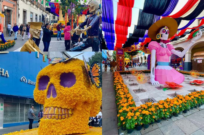 Figuras monumentales que custodian el centro de Toluca.