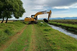 Trabajos de saneamiento y restauración del Río Lerma avanzan en el Valle de Toluca.