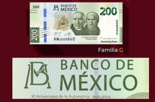 Desde ayer, lunes, circula el nuevo billete conmemorativo de 200 pesos.